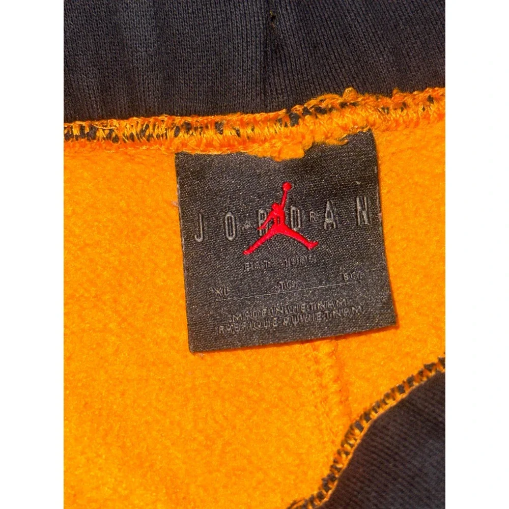 Jordan Jumpman Mens XL Orange Fleece Jogger Sweatpants Elastic Waist Drawstring